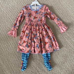 Matilda Jane dress and legging set
